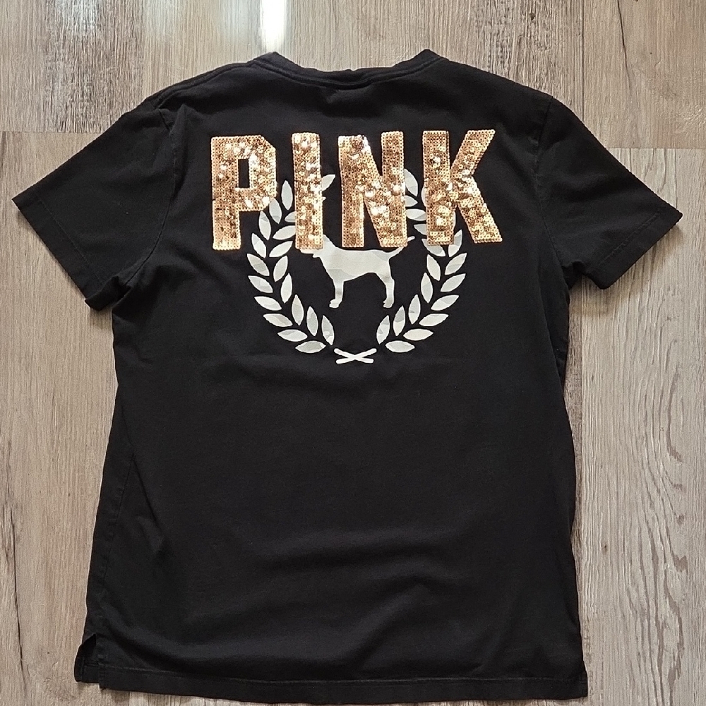 PINK Victoria's Secret Black Obersized Tee